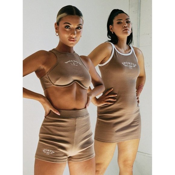 Princess Polly Cheerleaader Mini Ribbed Dress Sz 12 - Picture 6 of 8